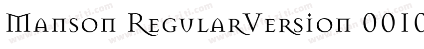 Manson RegularVersion 001000字体转换